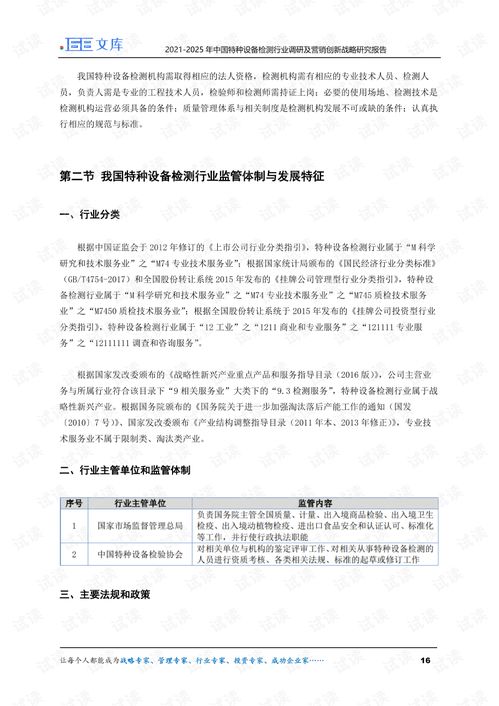 2021-2025年中國特種設(shè)備檢測行業(yè)調(diào)研及營銷創(chuàng)新戰(zhàn)略研究報(bào)告